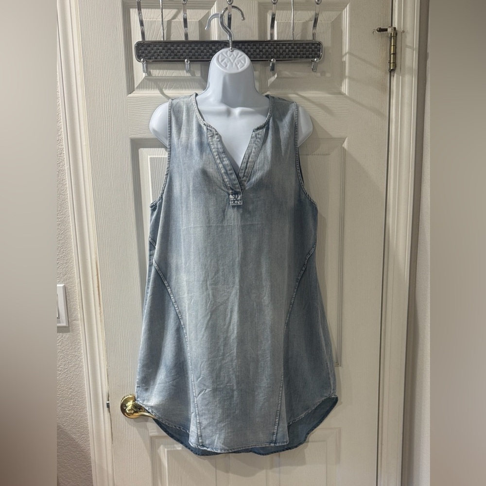 Cupshe Light Blue Denim Dress